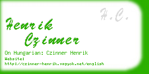 henrik czinner business card